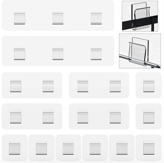 14 Pack Shower Caddy Adhesive Replacement, Strong Adhesive Shower Shelf and Hooks, No Drilling Adhesive for Shower Organizer, Soap Holder, Sponge Holder and Kitchen Rack