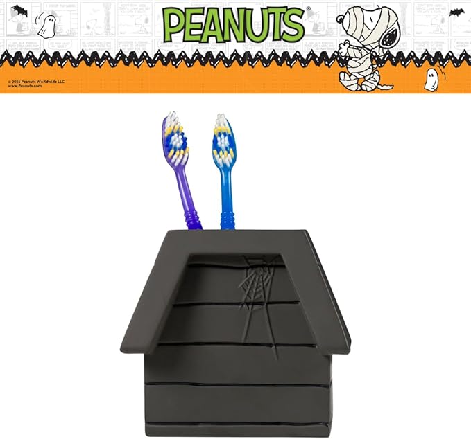 Peanuts Snoopy Halloween Toothbrush Holder - Makeup Brushes/Pens Tumbler, (Official Peanuts Product) by Franco