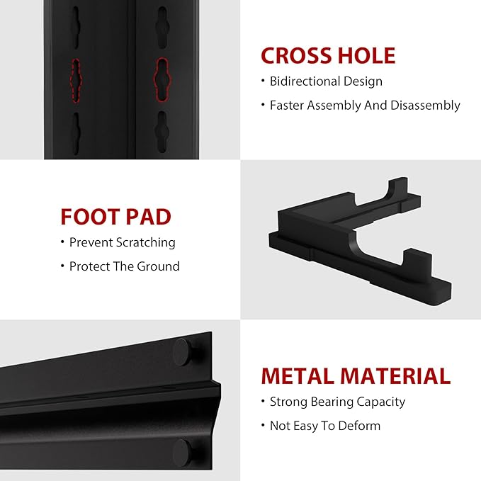 6-Tier Metal Storage Shelves, Adjustable Shelving Units, Boltless Assembly, Black, 83 x 54.89 x 23 Inch, for Warehouse Garage Shed Basement (83H*54.89W*23D)