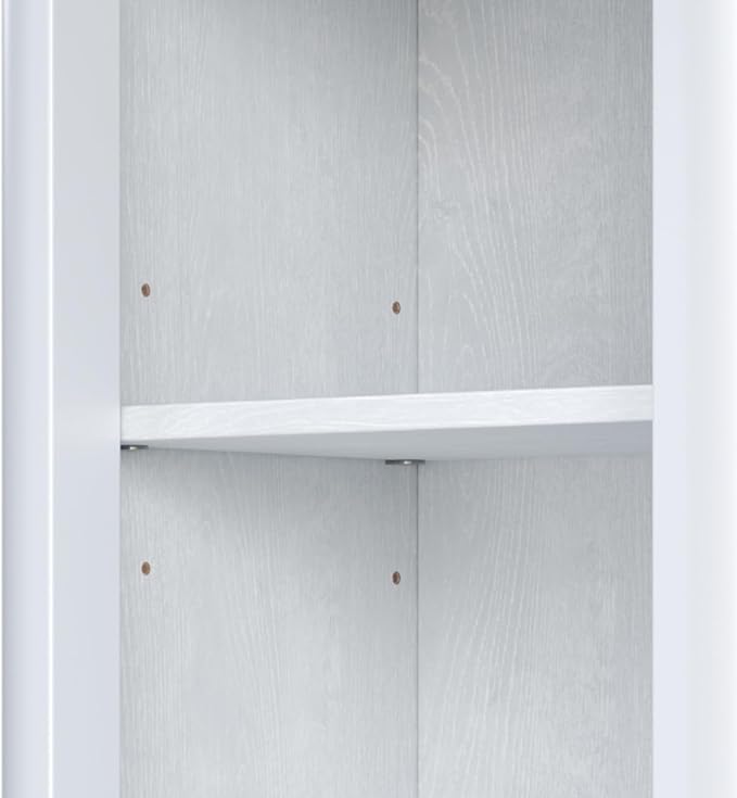 XIAO WEI 68" Tall Bathroom Storage Cabinet, Narrow Bathroom Storage Cabinets with 3 Adjustable Shelves, Slim Wooden Storage Cabinet with 1 Drawer & Door for Bathroom, White