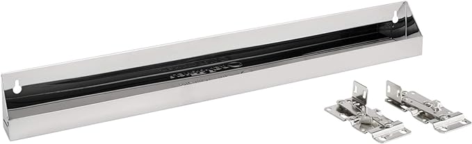 Rev-A-Shelf 25" Slim Tip-Out Sink Tray for Kitchen and Bathroom Base Cabinets, Large Pull Out Stainless Steel Storage Organizer, Silver, 6541-25-52
