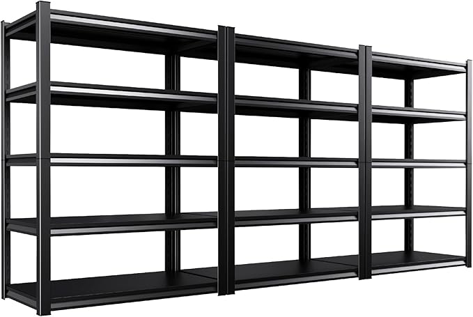 3-Pack 46''W Garage shelving,3000lbs AdjustableTall Heavy Duty Shelving,5T Garage Shelves ,Storage ShelvesUnit，Metal Standing Shelf Units， Utility Rack For Kitchen Warehouse Basement 71*46*20
