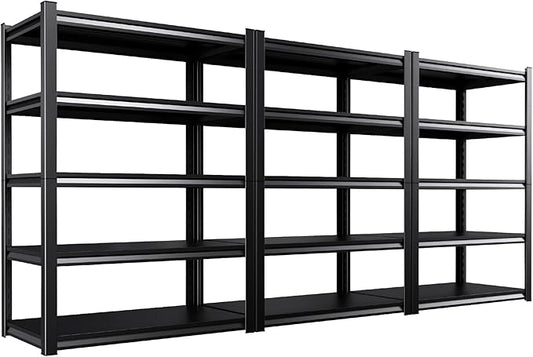 3-Pack 46''W Garage shelving,3000lbs AdjustableTall Heavy Duty Shelving,5T Garage Shelves ,Storage ShelvesUnit，Metal Standing Shelf Units， Utility Rack For Kitchen Warehouse Basement 71*46*20