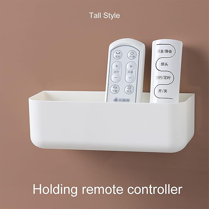 2 Styles Adhesive Plastic Floating Shelves Stick on Wall Mounted Shower Organizer Caddy for Bathroom Kitchen Cabinet Extra Storage(Short+Tall)