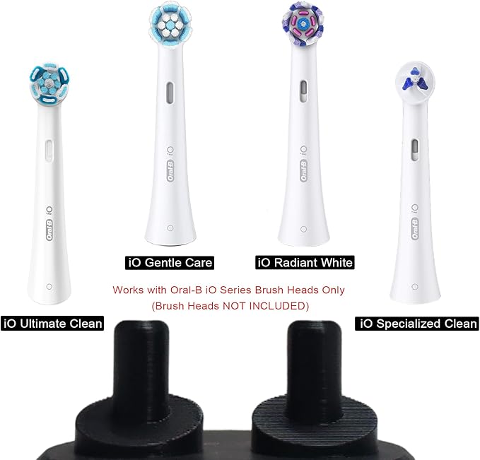 Toothbrush Head Holder for Oral-B iO | Oral B Holder for Heads | Electric Tooth Brush Head Organizer Compatible for Oral b io Desktop Storage Washstand (Black)