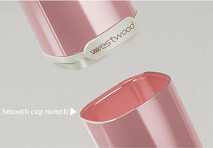 HyJeryty Simple Pink Toothbrush Travel Case, Portable Travel Toothbrush & Toothpaste Holder Cover Organizer Container with Mouthwash Cup for School, Camping, Business Trip, Bathroom Storage