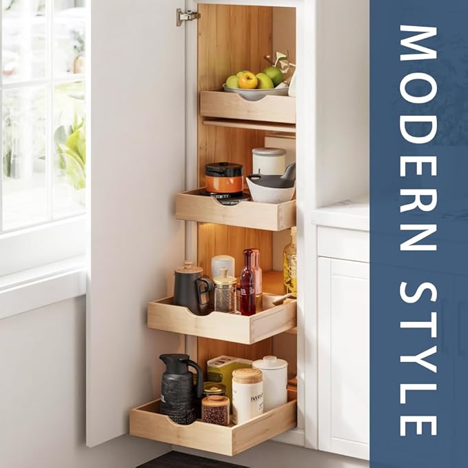 Pull Out Cabinet Drawers - 6x2 Size Options (12-23'W,18-21'D), Pre-Assembled with Soft Close Slides, Solid Beechwood, Easy Installation(14'W x 18'D)