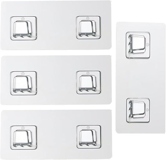 4 PCS Shower Caddy Adhesive Replacement Sticker for Large Diameter Bathroom Basket, Self-Adhesive Hooks for Wall Mounted Laundry Hamper, No Drill Storage Shelf, Corner Shelves