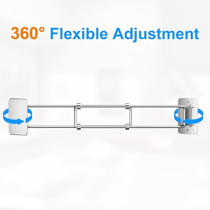 songsoso 2 Pack RV Shower Corner Storage Bar, Camper Shower Caddy, 7–13 Inches Adjustable Bathroom Organizer, Stainless RV Wall Accessories