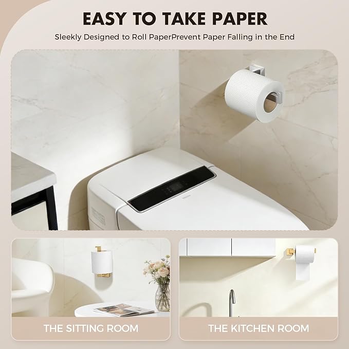 Bathroom Accessories Towel Bar Set: 15 Pieces Brushed Nickel Square Bathroom Hardware SUS304 Stainless Steel - Wall Mounted Towel Rack&Toilet Paper Holder&Towel Ring and Towel Hook