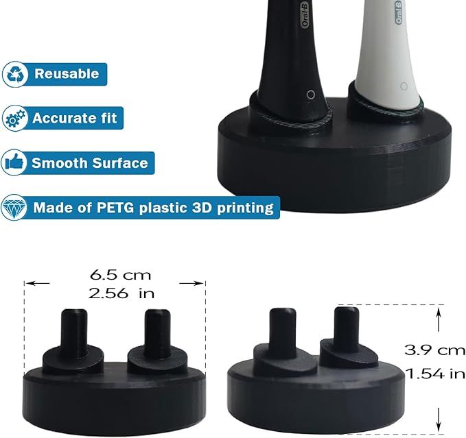 Toothbrush Head Holder for Oral-B iO | Oral B Holder for Heads | Electric Tooth Brush Head Organizer Compatible for Oral b io Desktop Storage Washstand (Black)