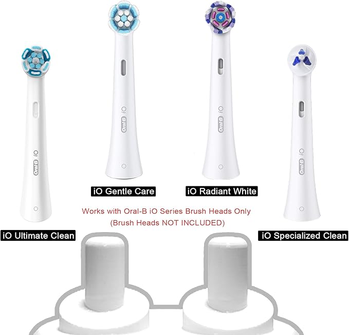 Toothbrush Head Holder for Oral-B iO | Oral B Holder for Heads | Electric Tooth Brush Head Organizer Compatible for Oral io Desktop Storage Washstand (White)
