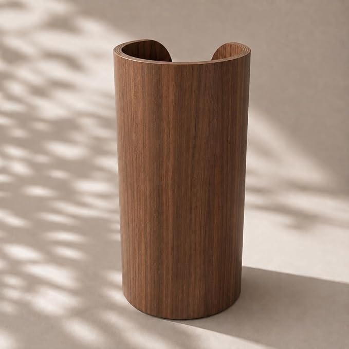Plywood Free Standing Toilet Paper Holder. Toilet Tissue Storage Made from Wood. Compatible with Mega Rolls (Walnut)