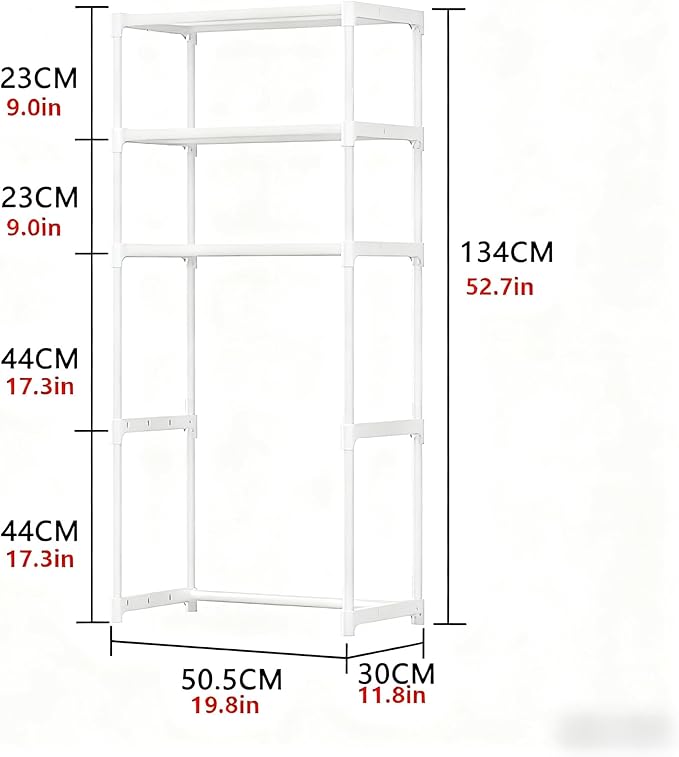 Garvee 3 Tier Bathroom Over The Toilet Shelf, Freestanding Space Saver Metal Over The Toilet Shelf Organizer- for Most Toilets, White