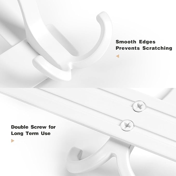 Optish Door Hanger Hook, Over The Door Hooks for Hanging, Over The Door Towel Racks for Bathroom (1Pack, White, Fit 1-3/4" Doors)