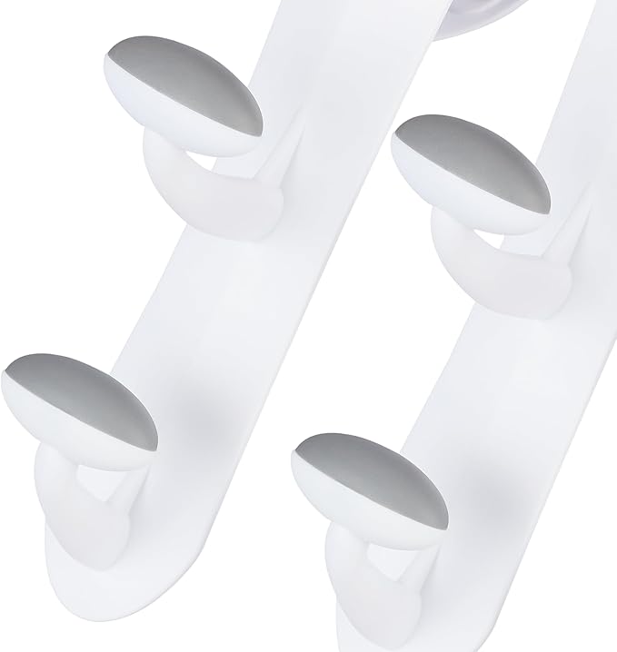 2 Pcs Over the Door Rubber Grip Hooks for Closet and Bathroom Storage, Anti-Slip Heavy-Duty Hangers for Towels Bags Coats, Sturdy Storage Organizer, No-Drill Easy Install Hangers