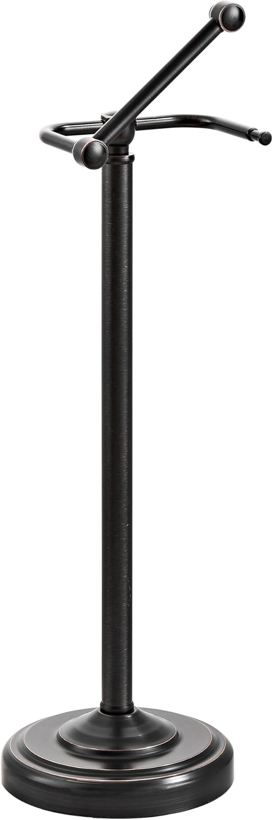 Toilet Paper Holder Stand, Oil Rubbed Bronze Toilet Paper Holder Free Standing, Post Pivoting Design & Stable Weighted Base SUS304 Stainless Steel for Bathroom（Mega Roll）