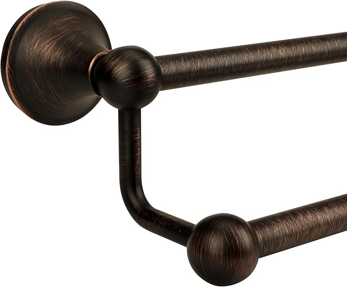Antique Bathroom Double Towel Bar Oil Rubbed Bronze, 24 Inch Towel Racks for Bathroom Wall Mounted,Bathroom Towel Holder Bronze,Two Towel Rod Hanger for Hotel