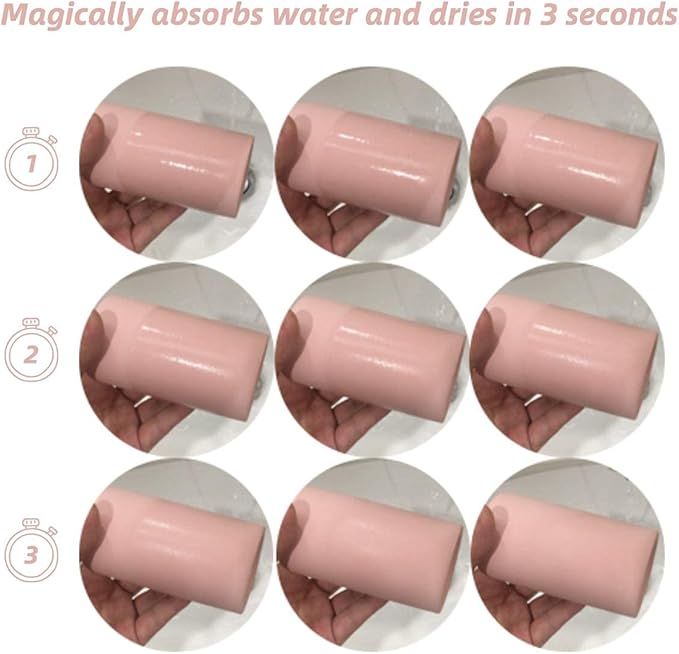 Organic Diatomite Toothbrush Toothpaste Makeup Brushes Razors Holder Bathroom Countertop Organizer Stand Cup Organizer (Pink)
