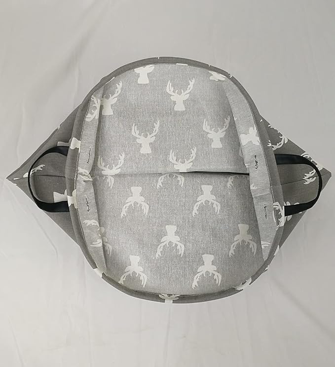 Kids Laundry Hamper Clothes Gift Basket Storage Laundry Baskets Organizer Bin with Handles for Nursery Room (Grey deer)
