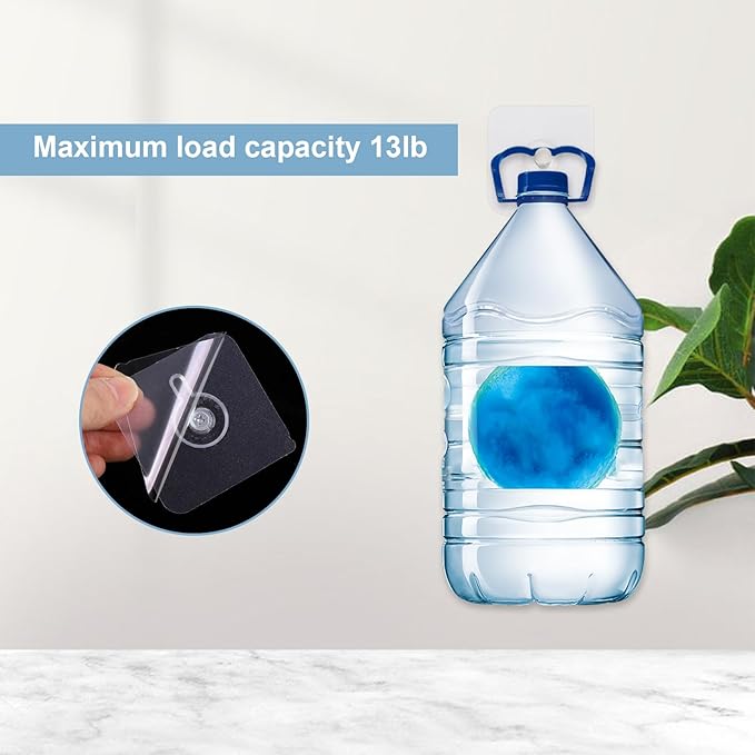 30 Pcs Self Adhesive Wall Hooks No Drill Hooks for Hanging, No-Trace Sticker Frame Hangers Without Nails for Mount Wall Shelf, Bathroom, Heavy Duty Adhesive Wall Hooks for Kitchen (30, m)