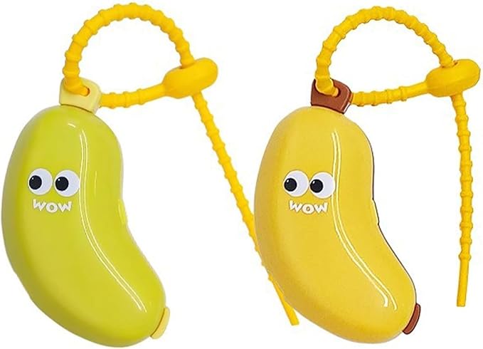 2PCS Banana Toothbrush Head Cover - Travel Toothbrush Protector with Toothpaste Case, Portable Reusable Organizer for Electric & Manual Toothbrushes, Fruit Design, Home & Travel Use
