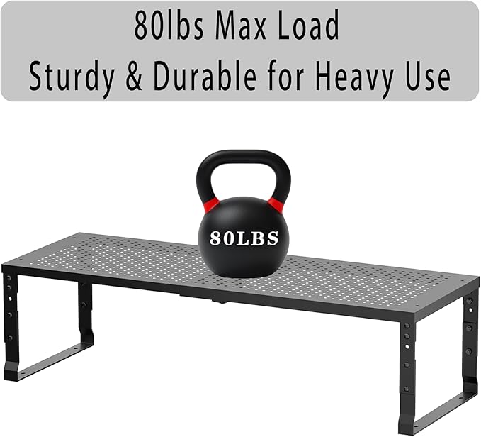 Metal Stackable Expandable Storage Rack, Adjustable Under Sink Shelf & Countertop Space Saving, Heavy-Duty Pantry Storage, Suitable for Kitchens, RV, Bathrooms, Workshops or Offices