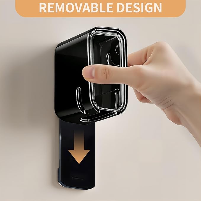 Wall Mounted Toothbrush Holders for Bathroom, Strong Self Adhesive Tooth Brush Holder with Cover, Toothbrush Heads Organizer for Family, 4 Pcs
