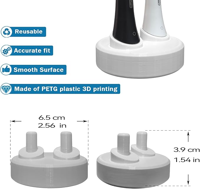 Toothbrush Head Holder for Oral-B iO | Oral B Holder for Heads | Electric Tooth Brush Head Organizer Compatible for Oral io Desktop Storage Washstand (White)