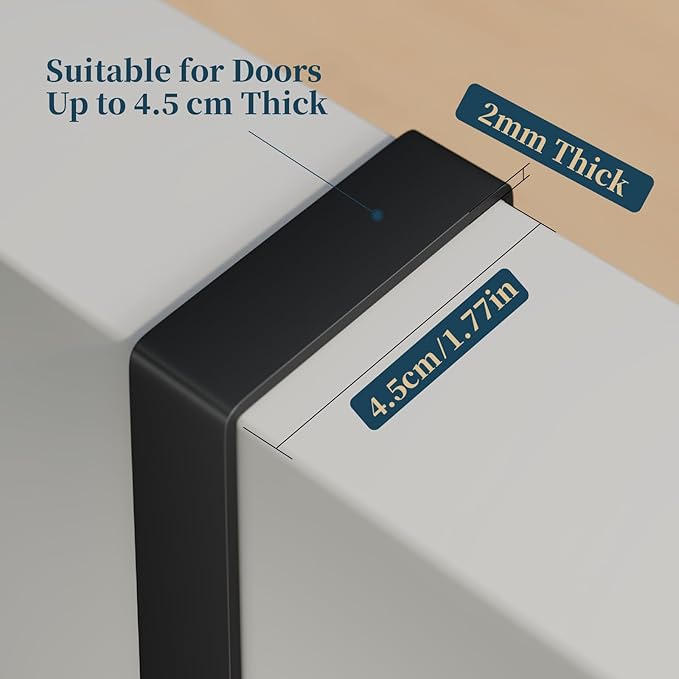 Consumest Over the Door Organizer - 3 Tier Door Hanger Hooks for Hanging Clothing, 24 Inches Long Coat Hanger for Bedroom, Bathroom, Laundry or Dorm Room, Black