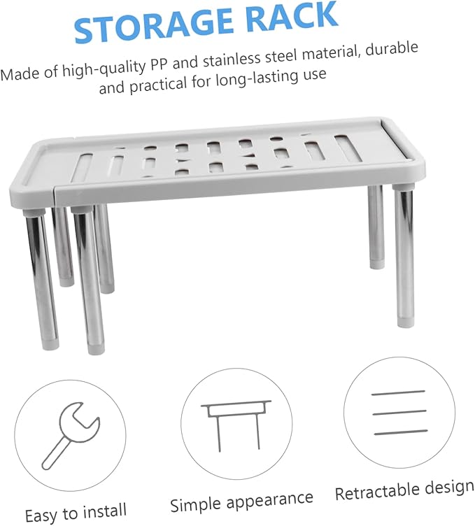 Home Storage Gadget Multifunction Storage Rack Household Sundries Organizer Retractable Design Kitchen Bathroom