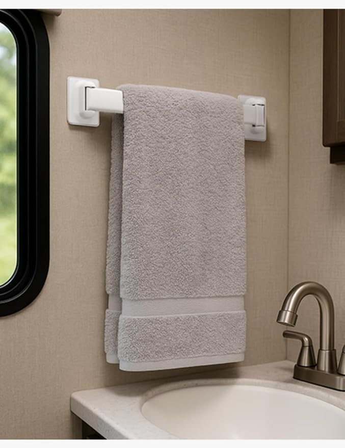 RV Shower Corner Storage Bars 3 Pack, Aluminum Adjustable Camper Shower Shelf Retainer Bars for Bathroom Storage and Organization, RV Essential Accessories for Travel Trailer Inside, 10-15 Inches