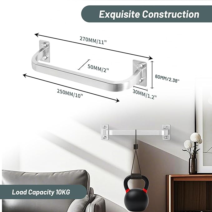 Mooche 2Pack Bathroom Towel Bar, 10 inch Towel Racks for Bathroom Wall Mounted, SUS304 Stainless Steel Heavy Duty Towel Holder Bathroom Accessories Modern Home Decor, Brushed Finished