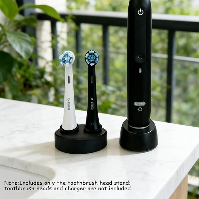 Toothbrush Head Holder for Oral-B iO | Oral B Holder for Heads | Electric Tooth Brush Head Organizer Compatible for Oral b io Desktop Storage Washstand (Black)