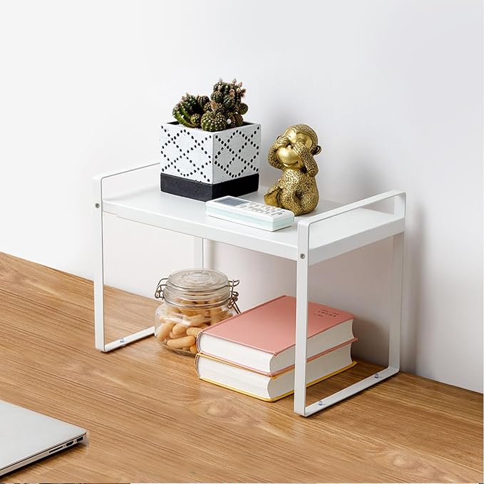 HUIJIN Household expandable shelves, storage racks, desktop seasoning racks, pot racks, corner cabinet storage racks (L13.98*W8.66*H10.24 inch)