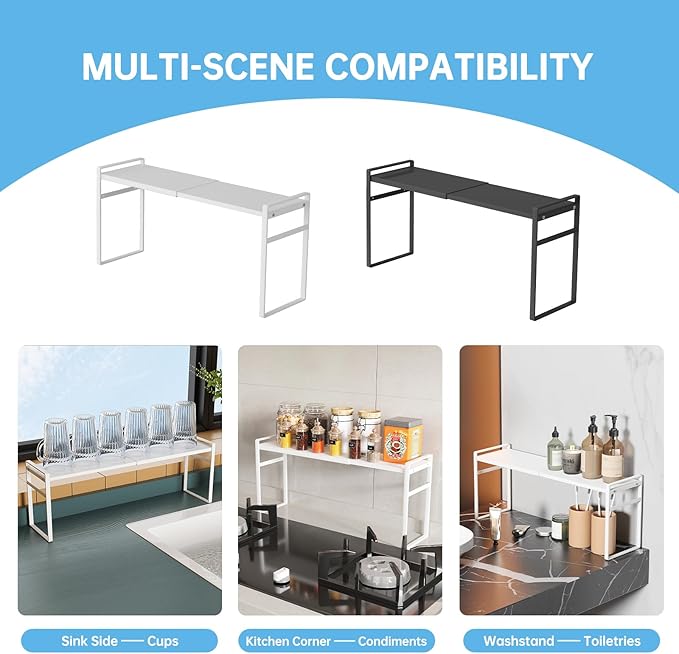 1pcs Small Narrow Tall Shelf for Windowsill Kitchen Organizer Window Sill Plant Shelf Stackable Shelves Bathroom Sill Thin Shelves for Narrow Spaces Counter Top Racks