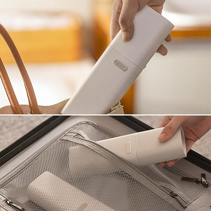 HyJeryty Ventilated Compact Grey Toothbrush Travel Case, Portable Toothbrush & Toothpaste Holder Cover Organizer Container with Mouthwash Cup for School, Camping, Business Trip, Bathroom Storage