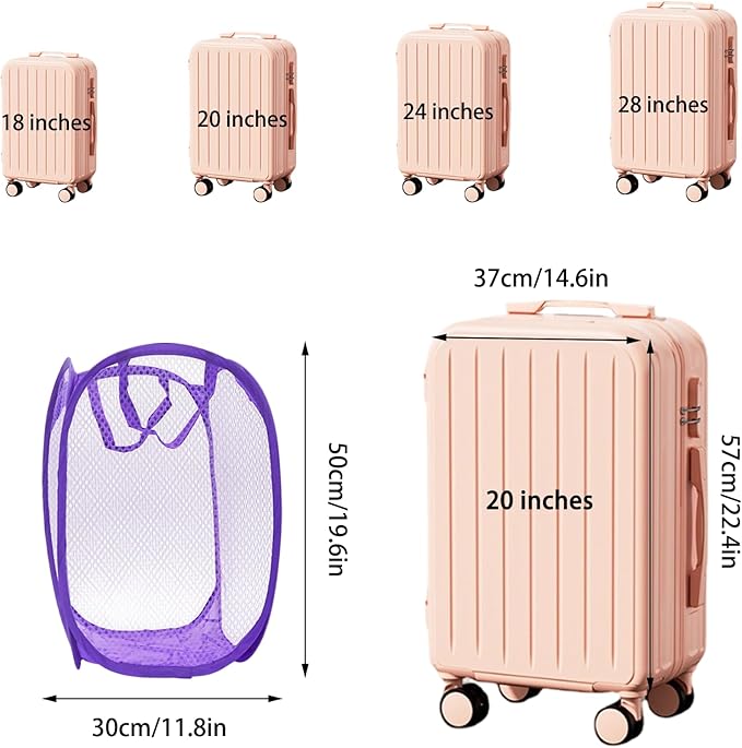 2Pcs Small Laundry Hampers, Folding Popup Mesh Laundry Basket, Collapsible Dirty Clothes Hamper, Portable Mesh Popup Hamper, Ideal for Bedroom, Travel and Home Use (Purple & Blue)