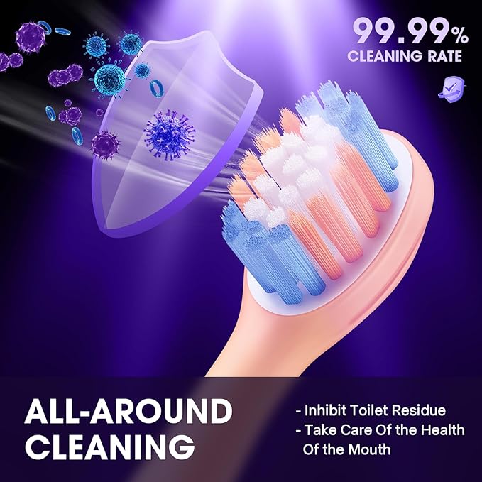 LXIANGN 3 in 1 Toothbrush Cleaner Holders,Rechargeable Wall Mounted Toothbrush Holder Toothpaste Dispenser Automatic 2 Cups Tooth Brush Holder for Bathroom, No Drilling, 4 Slots (Black)