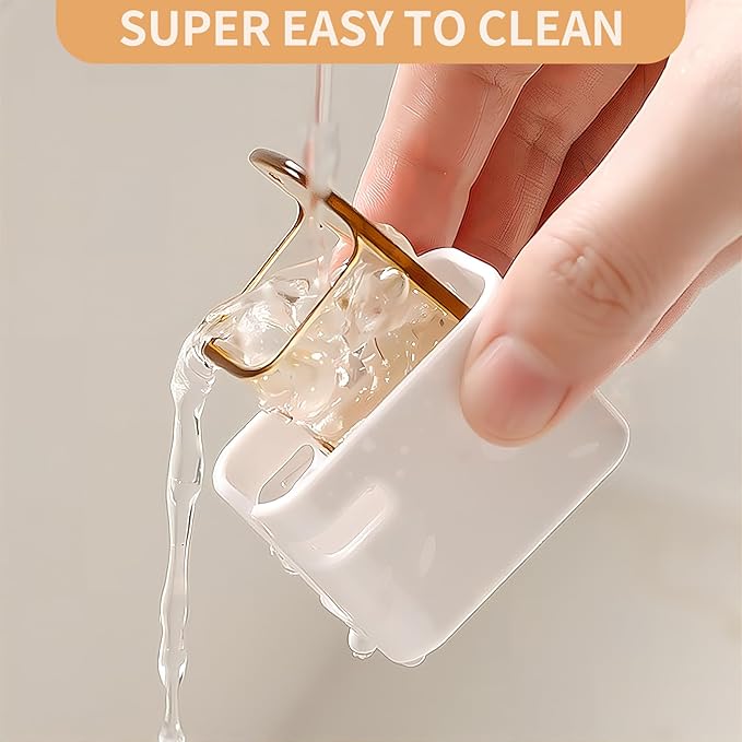 Wall Mounted Toothbrush Holders for Bathroom, Strong Self Adhesive Tooth Brush Holder with Cover, Toothbrush Heads Organizer for Family, 4 Pcs