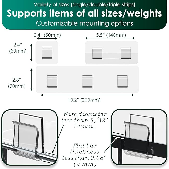 14 Pack Shower Caddy Adhesive Replacement, Strong Adhesive Shower Shelf and Hooks, No Drilling Adhesive for Shower Organizer, Soap Holder, Sponge Holder and Kitchen Rack
