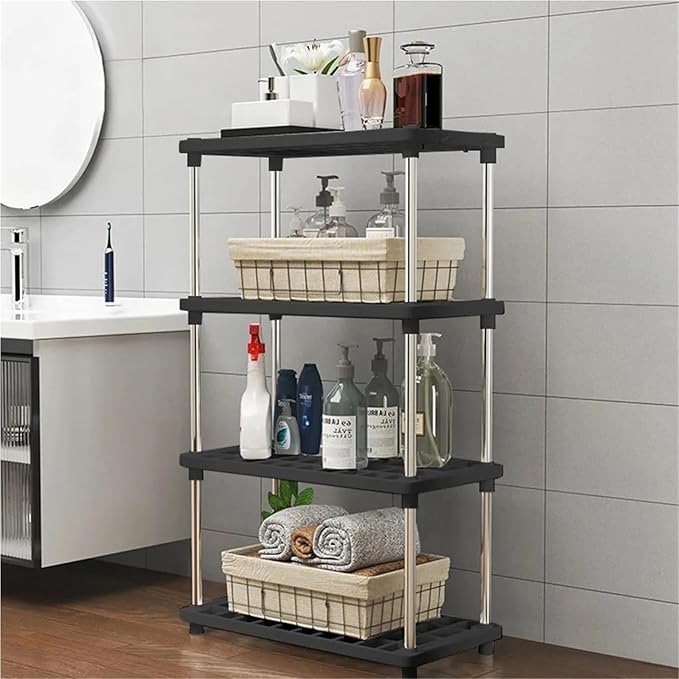 1PC Multi-Level Storage Rack for Kitchen, Bathroom & Living Room Floor, Multipurpose Organizer for Snacks and Daily Supplies