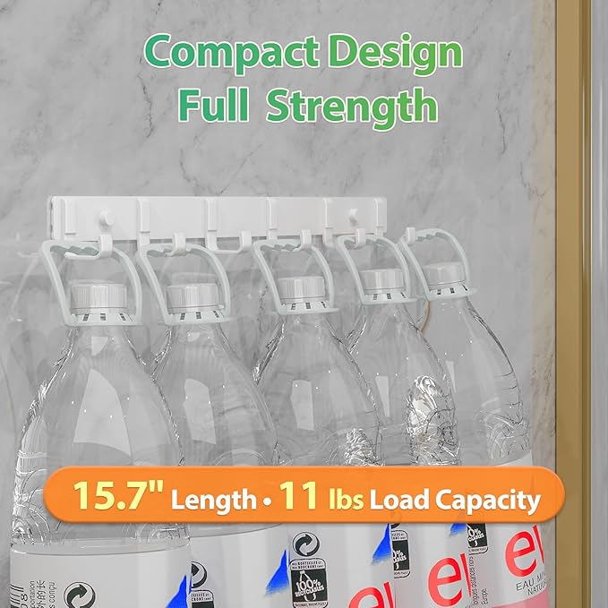 Coat Rack Wall Mount (3 Pack), Heavy Duty Wall Coat Hanger with 6 Coat Hooks for Entryway, Bedroom, Closet, Hanging Hats, Bags, Purses Jacket (White)