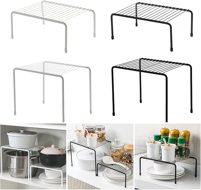 Multipurpose Household Organizers Sturdy Iron Storage Rack Home Accessory Portable for Kitchen Supplies and Daily Use