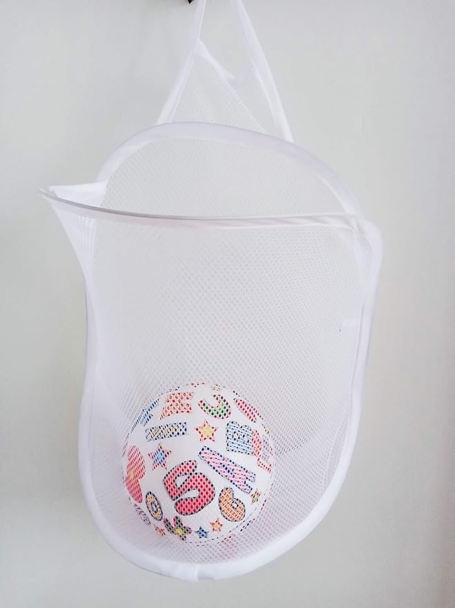 Heng happy Small Mesh Hanging Laundry Hamper Basket, Mesh Hamper, Wall Dirty Clothes basket