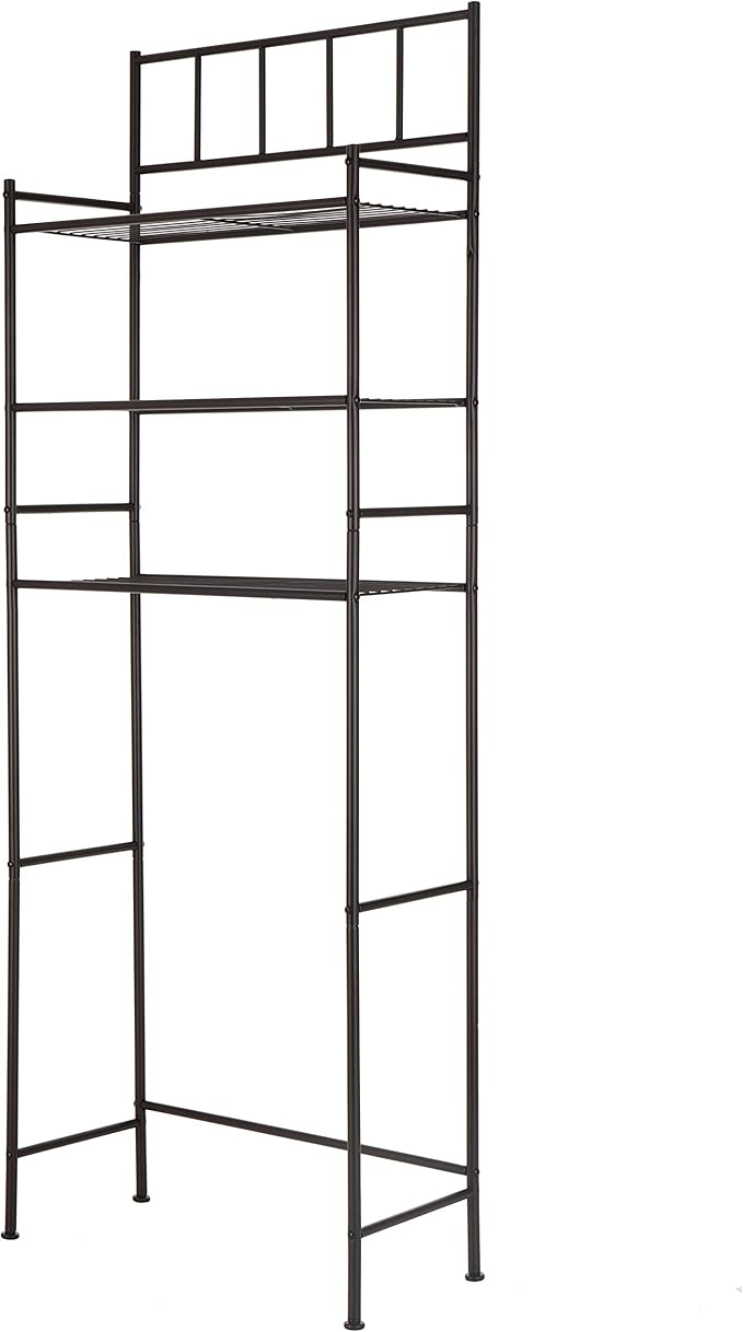 Finnhomy 3 Shelf Bathroom Space Saver Over The Toilet Rack Bathroom Corner Stand Storage Organizer Accessories Bathroom Cabinet Tower Shelf with ORB Finish 23.5" W x 10.5" D x 64.5" H, F20HHS3E7372
