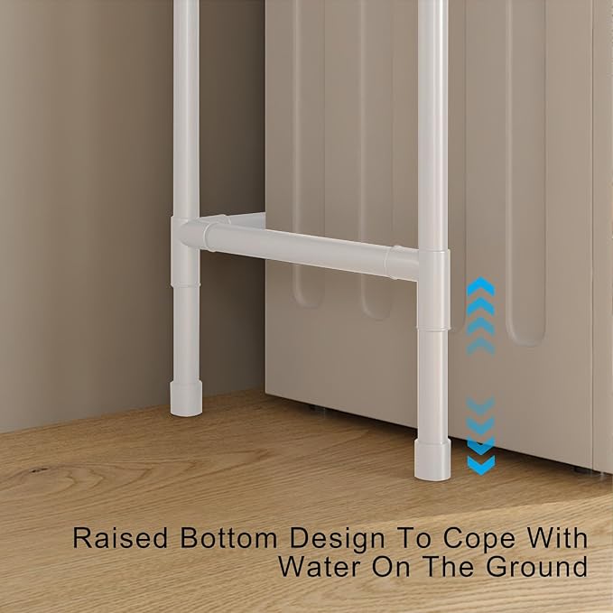 3-Tier Over-The-Toilet Storage Shelf - Sturdy Stainless Steel Bathroom Organizer for Toiletries, Towels & Essentials - Space-Saving Design