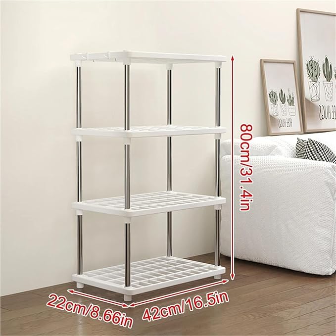 1PC Multi-Level Storage Rack for Kitchen, Bathroom & Living Room Floor, Multipurpose Organizer for Snacks and Daily Supplies