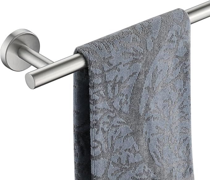JQK Bath Towel Bar, 39 Inch 304 Stainless Steel Thicken 1mm Single Towel Rack for Bathroom, Towel Holder Brushed Finished Wall Mount, Useable Length 36 Inch, TB110L36-BN