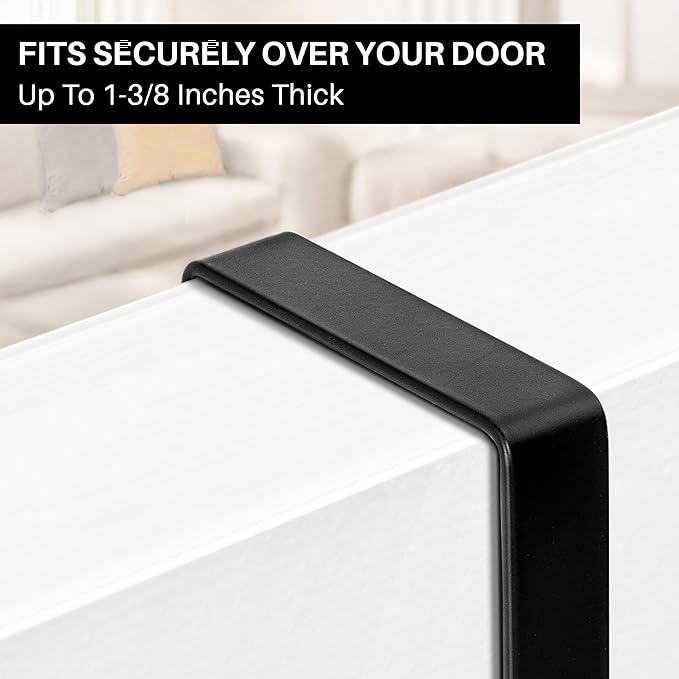 LYNK Professional® Home™ Over the Door Hooks - 18 Hook – Over the Door Coat Rack - Over the Door Hanger - Hanging Towels or Clothes - Bathroom, Bedroom, Laundry Room - Lifetime Ltd. Warranty, Black